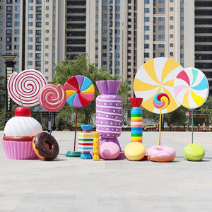 ประติมากรรมเรซิ่นรูปอมยิ้มคริสต์มาส ขนาดเท่าของจริง ทาสีด้วยมือ กันน้ำ สำหรับตกแต่งห้างสรรพสินค้า - Product Image 3