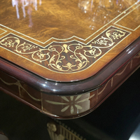Juego de mesa de comedor de madera de lujo de gama alta Juego de comedor rectangular de estilo británico muebles
