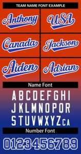 Camiseta de Softbol Personalizada con Degradado Naranja Real y Blanco, Auténtica y a la Moda, con Dos Botones - Product Image 3