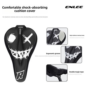 Housse de <span class=keywords><strong>selle</strong></span> de vélo en <span class=keywords><strong>gel</strong></span> ultra-doux épaissi, entièrement enveloppante pour vélos de montagne et de route, équipement de cyclisme - Product Image 5