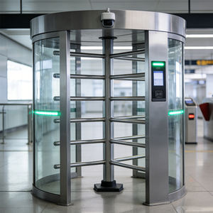 Tourniquet automatique à double/simple passage, pleine hauteur, étanche, de haute qualité, pour gymnases et immeubles de bureaux - Product Image 5