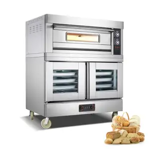 Commercial Baking Equipment 1 Deck 2 Trays Baking Oven with 8 Decks Proofer for Bakery