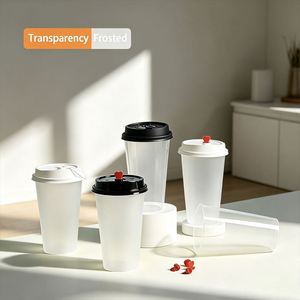 Gobelets en PP transparents biodégradables et écologiques, jetables, avec couvercles, 12oz, 16oz, 18oz, personnalisables avec logo, prix usine de gros - Product Image 2