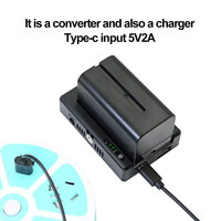 Plaque adaptateur de chargeur de batterie NP-F NPF avec port de charge Type-C, sortie DC12V/8.4V USB-A D-TAP pour accessoires d'appareil photo Sony