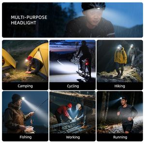 Fast LED Rechargeable Headlamp USB Type-C 18650Battery XPG.3 White Lamp Led Head <b>Lights</b> Headlamp for <b>Work</b> Running Cycling Caving - Product Image 3