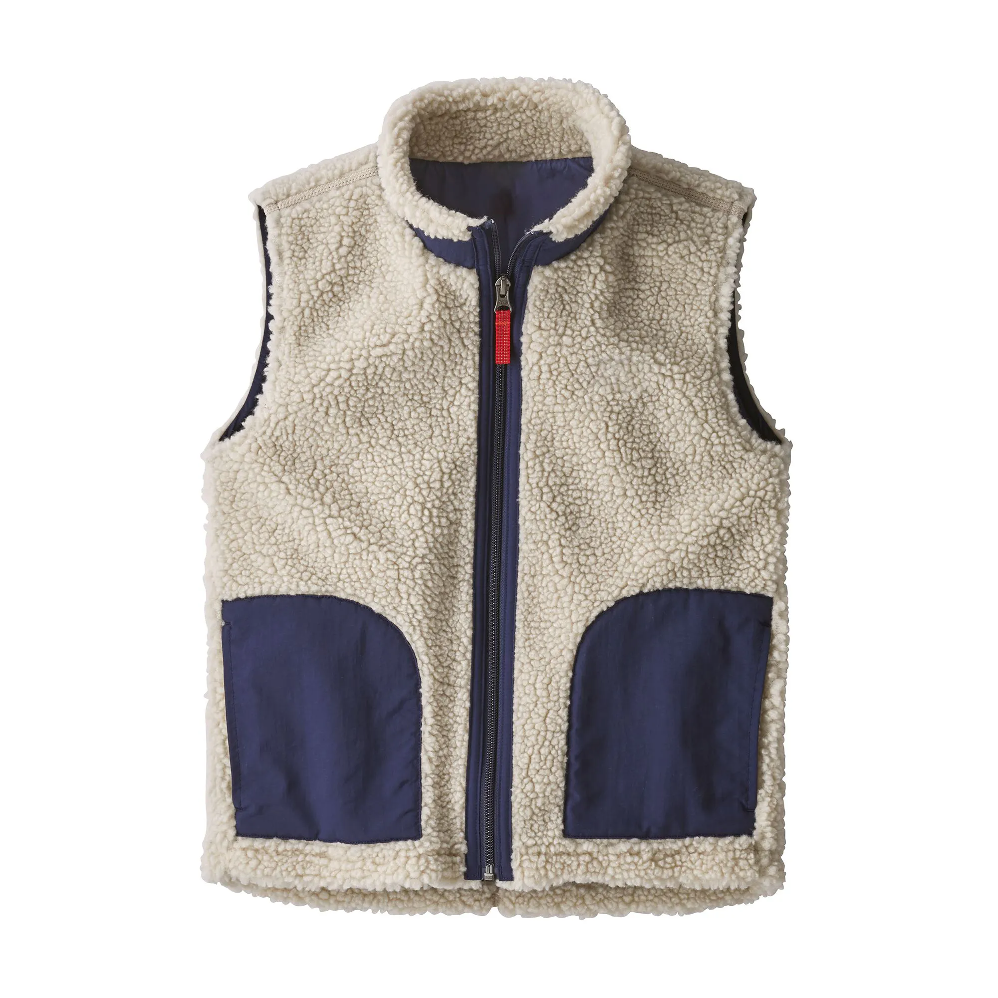 Custom Kids Solid Color Plaid Pile Kids Sherpa Hoodies Pullover Vest With Zip Pocket