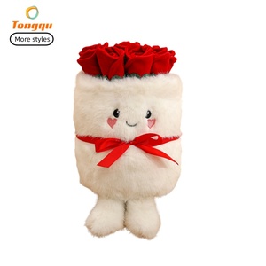 Scatola <span class=keywords><strong>Regalo</strong></span> di Peluche a Forma di Bouquet di Rose con Pecorella, Simpatico Secchiello di Fiori, Bambola di Peluche con Pecora Nascosta, <span class=keywords><strong>Regalo</strong></span> Romantico di San Valentino - Product Image 1