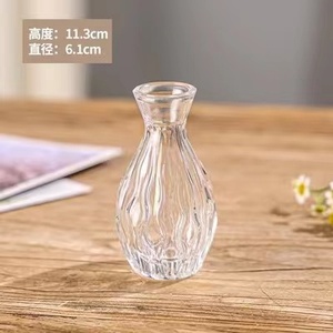 Venta al por mayor caliente moderno simple pequeño y elegante ovalado Bud florero <span class=keywords><strong>flores</strong></span> florero de cristal para el <span class=keywords><strong>baño</strong></span> de la boda - Product Image 6
