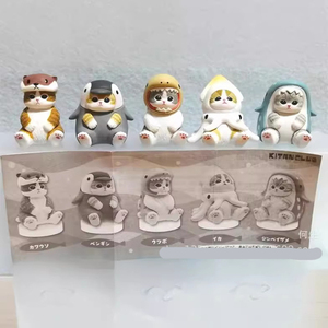 5 unids/set 5CM caja ciega tiburón gato Mofusand Kawaii Figuinre japonés Q Ver figura de <span class=keywords><strong>Anime</strong></span> muñeca de juguete - Product Image 2