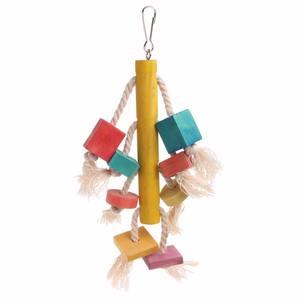 Kleurrijke Papegaai Speelgoed Ara Opknoping Acryl Met Bells Beten Kauwen Op Kooien Kaketoe Stand Rack Swing Vogel Speelgoed - Product Image 2