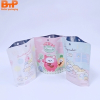 Pochette en plastique laminé aluminium réutilisable personnalisée à fermeture éclair debout Sacs d'emballage en mylar pour bonbons et jouets Cadeau d'emballage
