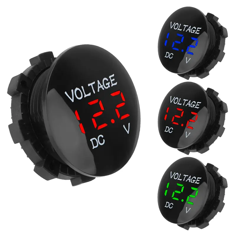 Auto Motorrad Spannungs messer DC 12V Auto Auto Voltmeter LED Digital anzeige Wasserdichtes Voltmeter Digital