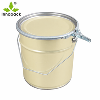 Fabricant de seaux métalliques de 5 L, vente en gros de seaux à peinture ronds en tôle avec couvercle à anneau de verrouillage