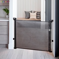 Barrière de sécurité rétractable pour escalier en maille, barrière de sécurité pour bébé, barrière de sécurité pour chien, barrière de sécurité rétractable pour bébé pour escalier