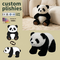 Peluche Panda Personnalisée à Faible MOQ, Fabrication OEM, Conception Originale, Personnalisation de Poupée en Peluche Panda