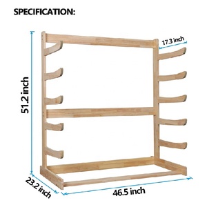 Support <span class=keywords><strong>mural</strong></span> autoportant en bois pour planche de <span class=keywords><strong>surf</strong></span> 6 planches - Product Image 2