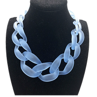 Colliers à maillons épais et surdimensionnés en acrylique, collier statement en plastique, colliers à maillons exagérés, colliers tendance
