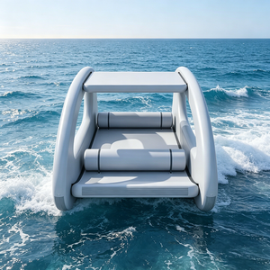 Plateforme <span class=keywords><strong>de</strong></span> yacht électrique gonflable portable <span class=keywords><strong>de</strong></span> luxe pour les centres <span class=keywords><strong>de</strong></span> villégiature, bateau flottant pour 6 à 8 personnes avec sol antidérapant - Product Image 3