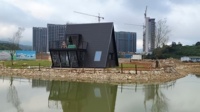 Bâtiments modulaires permanents en structure acier personnalisables : Maisons triangulaires de luxe