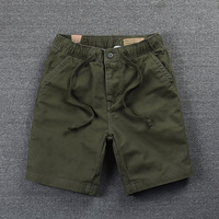 Short de plage décontracté d'été pour homme Short de course ample en pur coton délavé Short de course à imprimé brodé de logo personnalisé