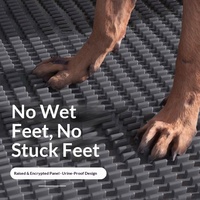 Toilette pour chien tout-en-un en acier inoxydable, anti-éclaboussures, avec bac à déjections pliable et jetable, pour Golden Retriever, chiens de taille moyenne et grande, usage intérieur