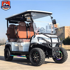 Voiturette de golf de luxe 4 places avec lumières LED colorées, batterie au lithium 48V, vente en gros, livraison rapide - Product Image 2