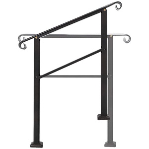 Ngoài trời lan can 1 để 5 bước wrought sắt kim loại có thể điều chỉnh hiên Kit tay đường sắt lan can khung tay vịn lan can cầu thang - Product Image 3