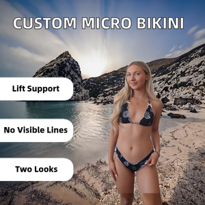 Nouvelle Tendance 2026 : Ensemble Bikini Deux Pièces Halter pour Femme, Imprimé Floral, Très Extensible, Tenue de Plage, Service OEM - Product Image 2