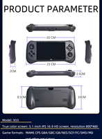 Console de jeu portable X53, écran HD de 5,1 pouces, lecteur rétro portable, plus de 7000 jeux, musique, vidéo, prise en charge des livres électroniques