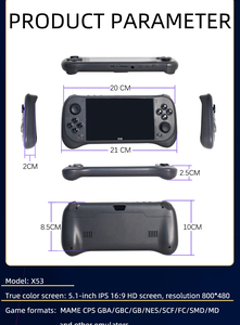 X53 Handheld Game Console HD 5,1 inch kleurenscherm 7000+ games <span class=keywords><strong>Retro</strong></span> muziek <span class=keywords><strong>video</strong></span> <span class=keywords><strong>video</strong></span>'s bekijken e-books lezen draagbaar - Product Image 6