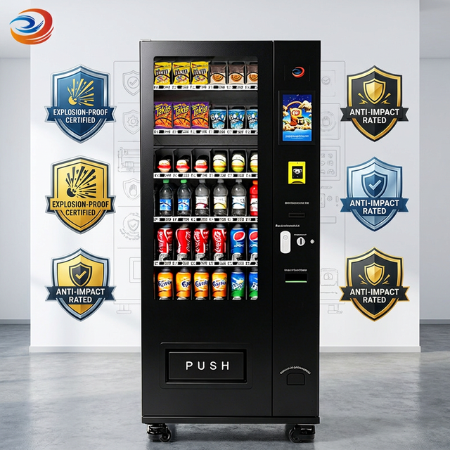 German Standard Small Refrigerated Snack Vending Machine Reinforced Lock Safe 200-300 Pcs Capacity SDK Function Zhongda Brand