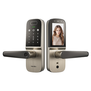 Serrure Intelligente <span class=keywords><strong>de</strong></span> Sécurité Tenon K8pro en Alliage d'Aluminium avec Reconnaissance d'Empreintes Digitales, Visage, Mot <span class=keywords><strong>de</strong></span> Passe, Carte, Déverrouillage Cloud via App Tuya, Wi-Fi et Code pour Bois - Product Image 2