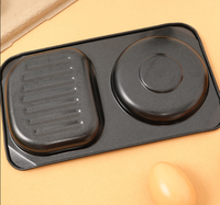 MIXWARES Mini-plat à four en aluminium et plateau pour grille-pain, idéal pour les œufs, le petit-déjeuner et multifonctionnel