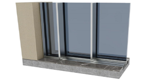 Puerta corredera de tres rieles, puerta corredera acristalada con mosquitera, puerta corredera exterior de alta calidad con mosquitera panorámica - Product Image 3