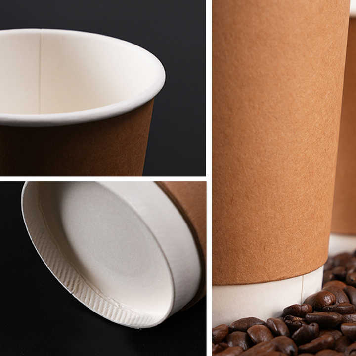 Custom Printed Logo Disposable 8oz 10oz Double Wall Coffee Cups Hot ...