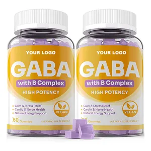 Gummies GABA con vitamine B Complex e vitamina C integratore senza melatonina per adulti che promuovono la facilità di umore e riposo