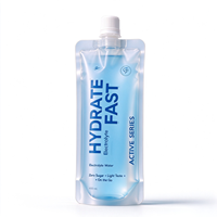 Pochette à bec verseur transparente de qualité alimentaire, Doypack imprimé sur mesure avec bouchon à vis pour l'emballage de boissons liquides fonctionnelles électrolytiques pour le sport