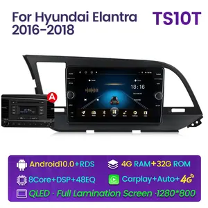 Android için otomatik Hyundai Elantra 2016 2017 2018 multimedya araba Video radyo DVD OYNATICI GPS navigasyon desteği Carplay arka kamera