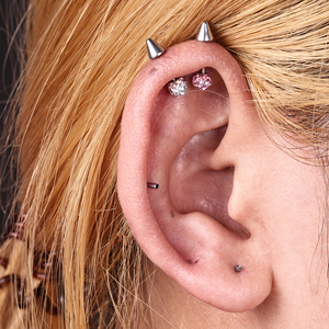 Clous de lèvre en titane ASTM-F136, accessoires basiques à fond plat pour l'oreille, bijoux de piercing corporel à filetage interne, tendance pour mariage - Product Image 5