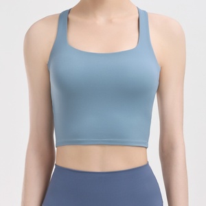 Sujetador Deportivo <span class=keywords><strong>de</strong></span> Moda para Mujer con Tirantes Cruzados en la Espalda y Cuello en U, con Relleno Extraíble, Soporte Medio, para <span class=keywords><strong>Yoga</strong></span> - Product Image 5