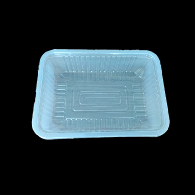 Disposable PP plastic food storage container fruit packaging food tray with lid