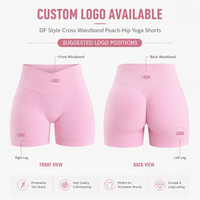 Versandfertige Nahtlose Yoga-Shorts für Damen mit V-förmigem Taillenband, Po-Lifting-Effekt, Gym-Biker-Shorts auf Lager, Workout-Booty-Shorts