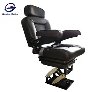 Genuine Marine Grade Swivel Comfortable Luxury Deluxe Boat Captain Suspension Seat Chair For Pilot Boats