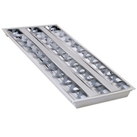 Plafonnier de bureau à grille en aluminium 3xT8, luminaire fluorescent 3x9W 4x18W avec driver d'urgence