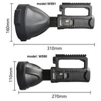 Lampe torche puissante XHP 50 LED, robuste, rechargeable par USB, lampe de recherche, lampe de travail et de camping avec faisceau puissant et chargeur USB