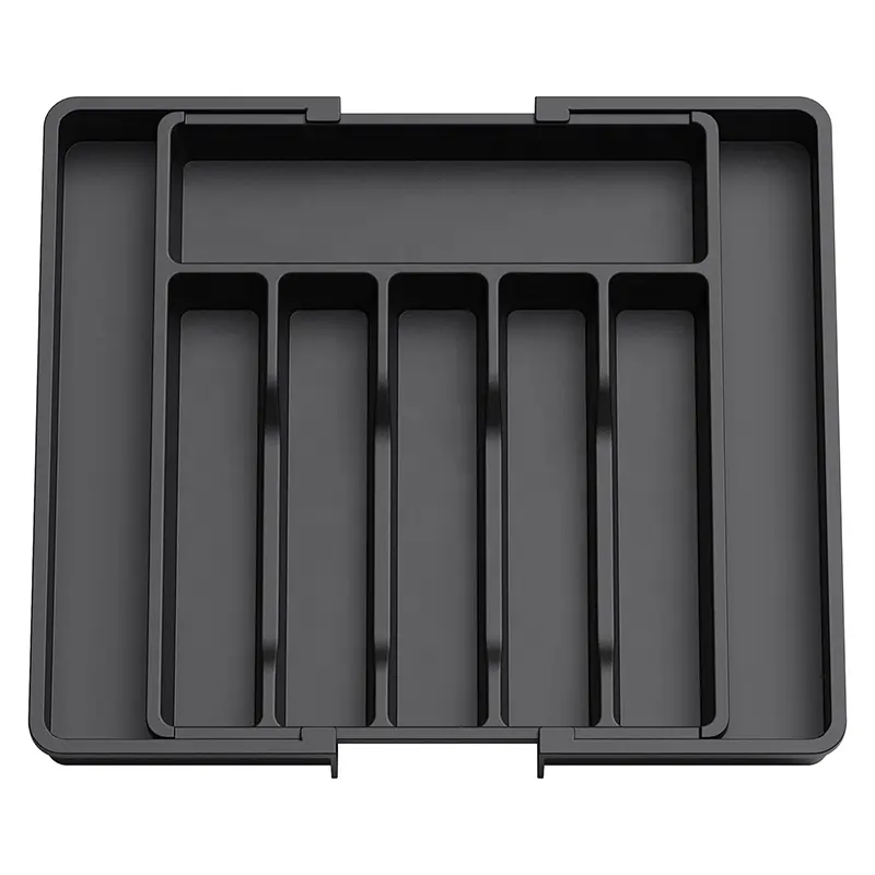 Bandeja extensible para utensilios de cocina, cubertería ajustable, soporte para cubiertos, organizador de cajones de cocina