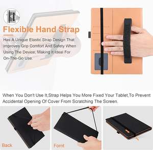 Умный чехол из ПУ кожи с ремешком и ручкой - Product Image 6