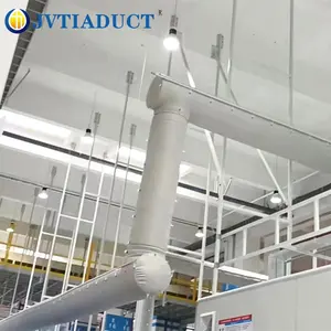 High Strength Mildew Resistance Flame Retardant Purification Fabric Ventilation Pipe Flexible HVAC Air Duct For Workhouse