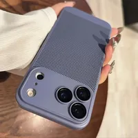 Coque rigide de dissipation thermique pour iPhone 17 Pro Max, compatible iPhone 17 Air, 17 Pro, 16E, 16 Pro Max – Coque PC en maille alvéolée pour un refroidissement optimal