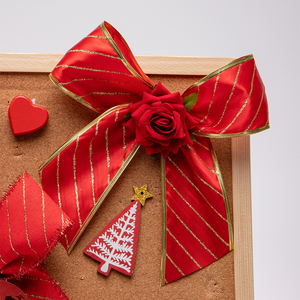 Laços de Natal Vermelhos para Decoração de Árvore de Natal, Laços de Festa de Fim de Ano, Atacado, Em Estoque - Product Image 2